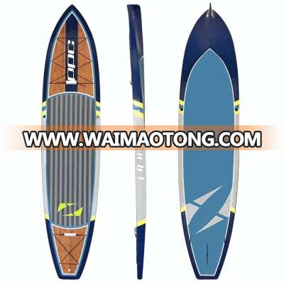 2018 Hot sell blue fishing stand up paddle board bamboo veneer