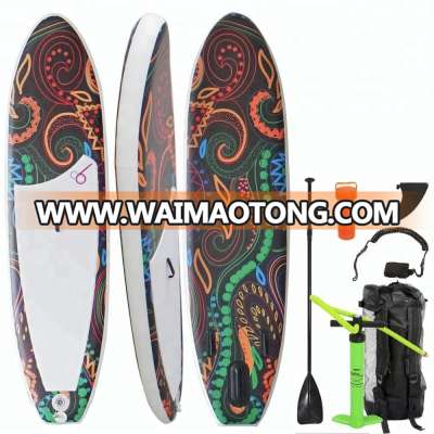 Double Layer Strengthen 10'0" Colorful Lady's Inflatable Stand up Paddle Board with Pump/Paddle/Fins/Leash/Storage Bag